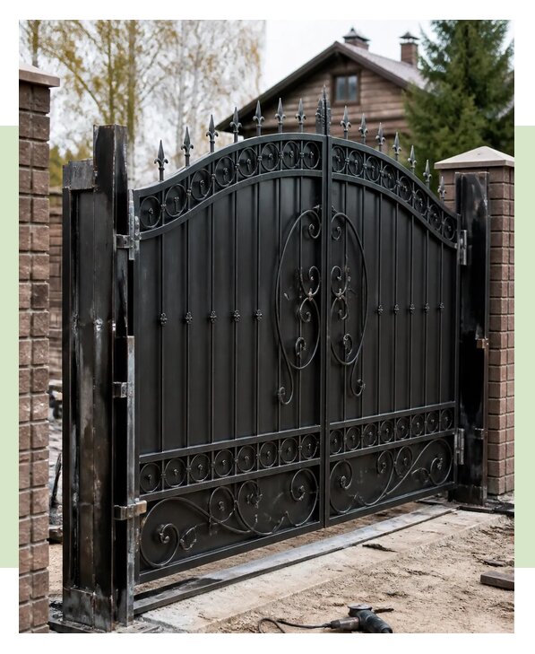 Кованые ворота под ключ: изготовление и монтаж в Рузаевке